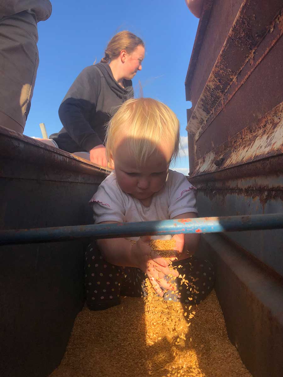 Brian delivering their seed to Stoney Creek