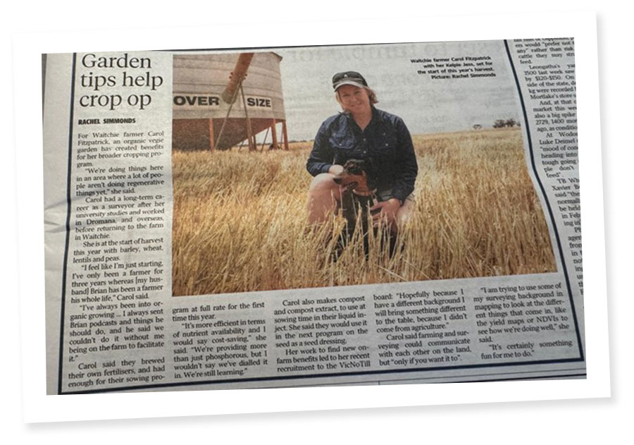 Newspaper article - weekly times
