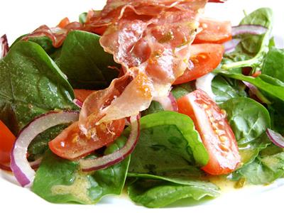 Baby Spinach & Prosciutto Salad